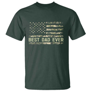 Best Dad Ever T Shirt Military Dad American Flag Camo