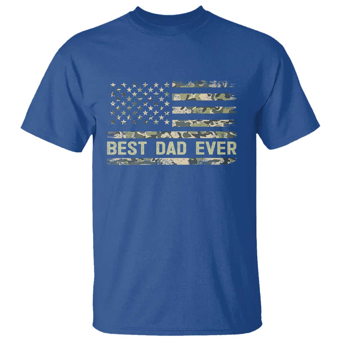 Best Dad Ever T Shirt Military Dad American Flag Camo