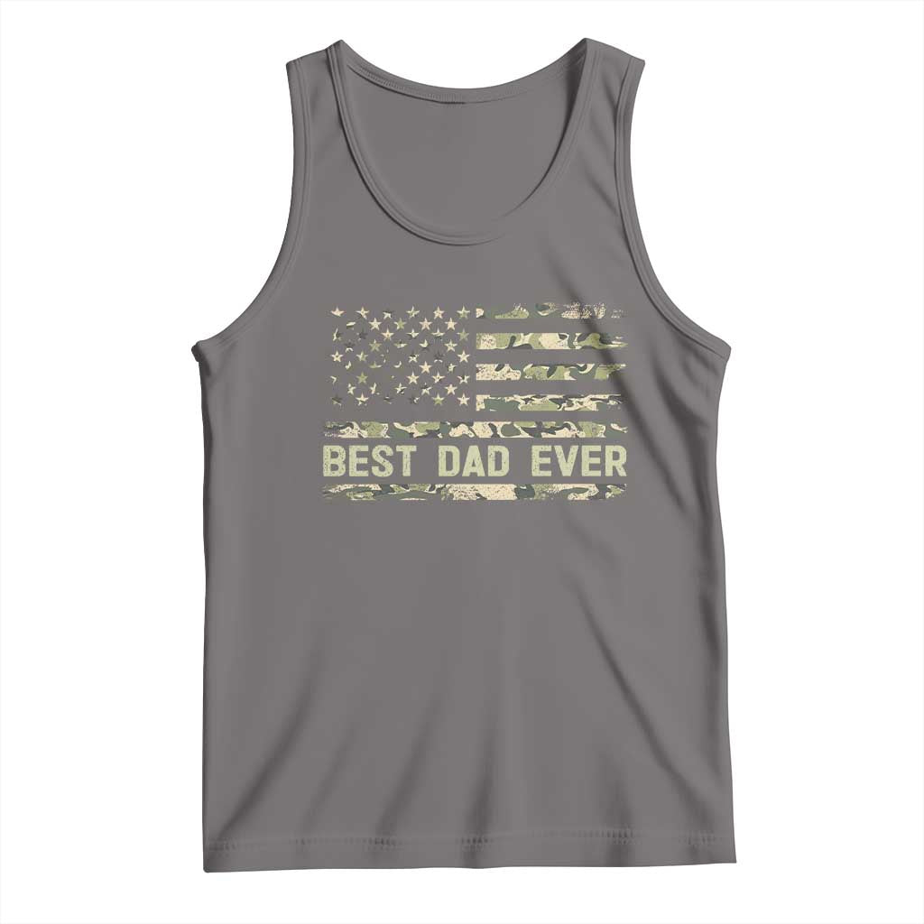 Best Dad Ever Tank Top Military Dad American Flag Camo