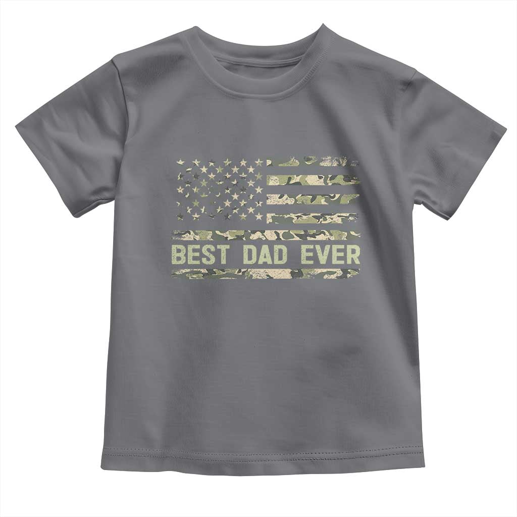 Best Dad Ever Toddler T Shirt Military Dad American Flag Camo
