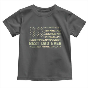 Best Dad Ever Toddler T Shirt Military Dad American Flag Camo