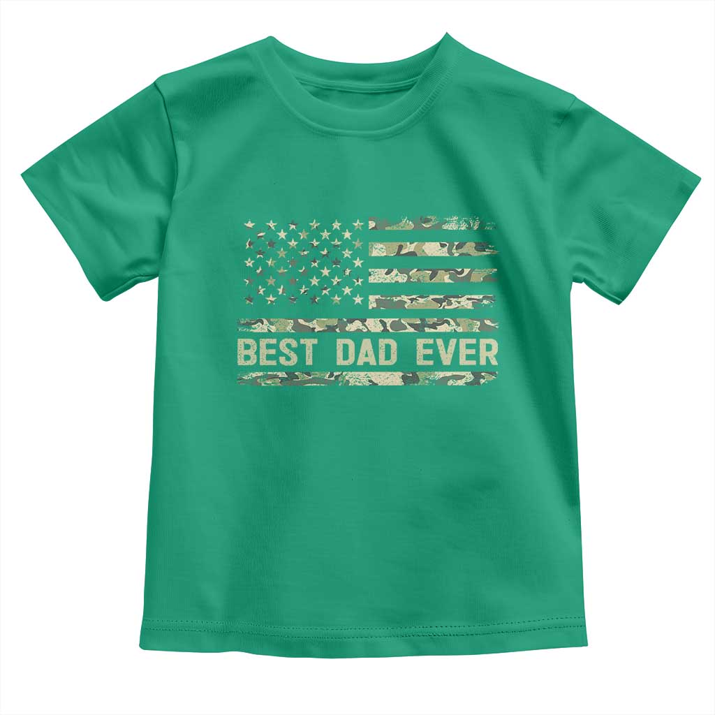 Best Dad Ever Toddler T Shirt Military Dad American Flag Camo