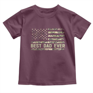 Best Dad Ever Toddler T Shirt Military Dad American Flag Camo