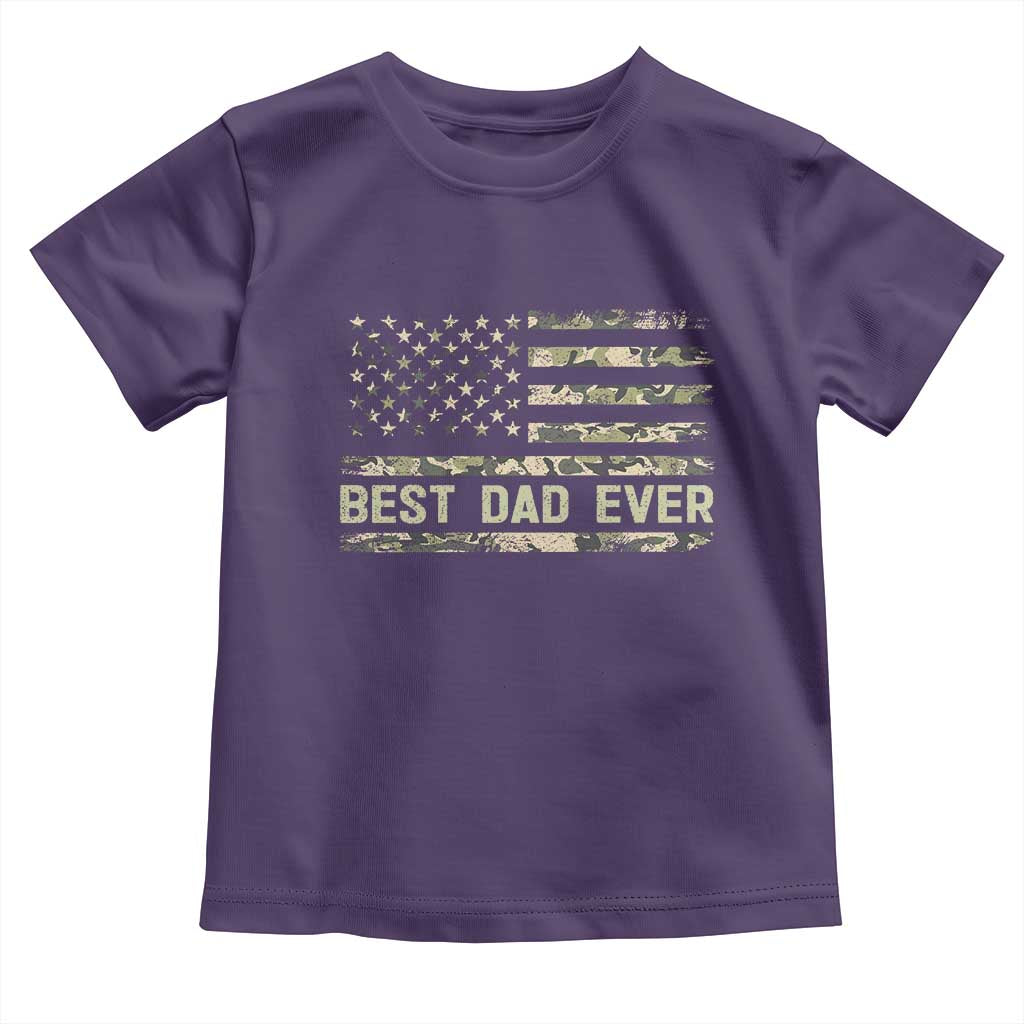 Best Dad Ever Toddler T Shirt Military Dad American Flag Camo