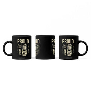 Proud Army Dad Camo American Flag Veteran Gift Coffee Mug
