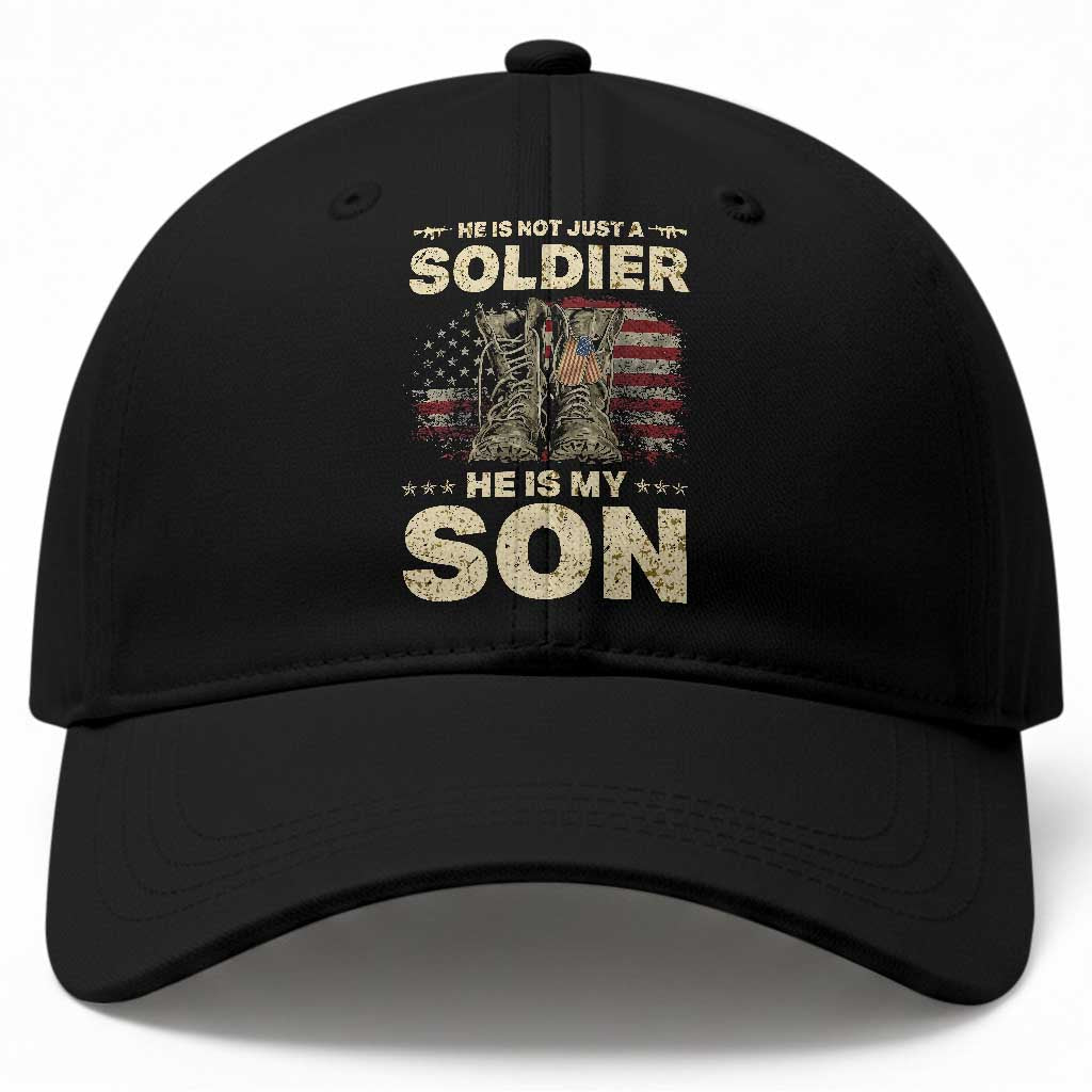He Is Not Just A Soldier He Is My Son Baseball Cap Proud US Army Son