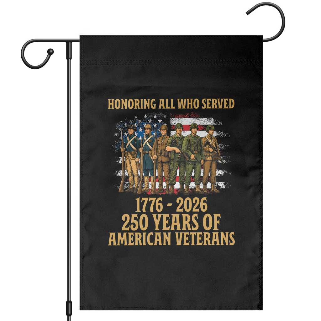 250 Years Anniversary Garden Flag Patriotic USA Army Us Military TS14 Black Print Your Wear