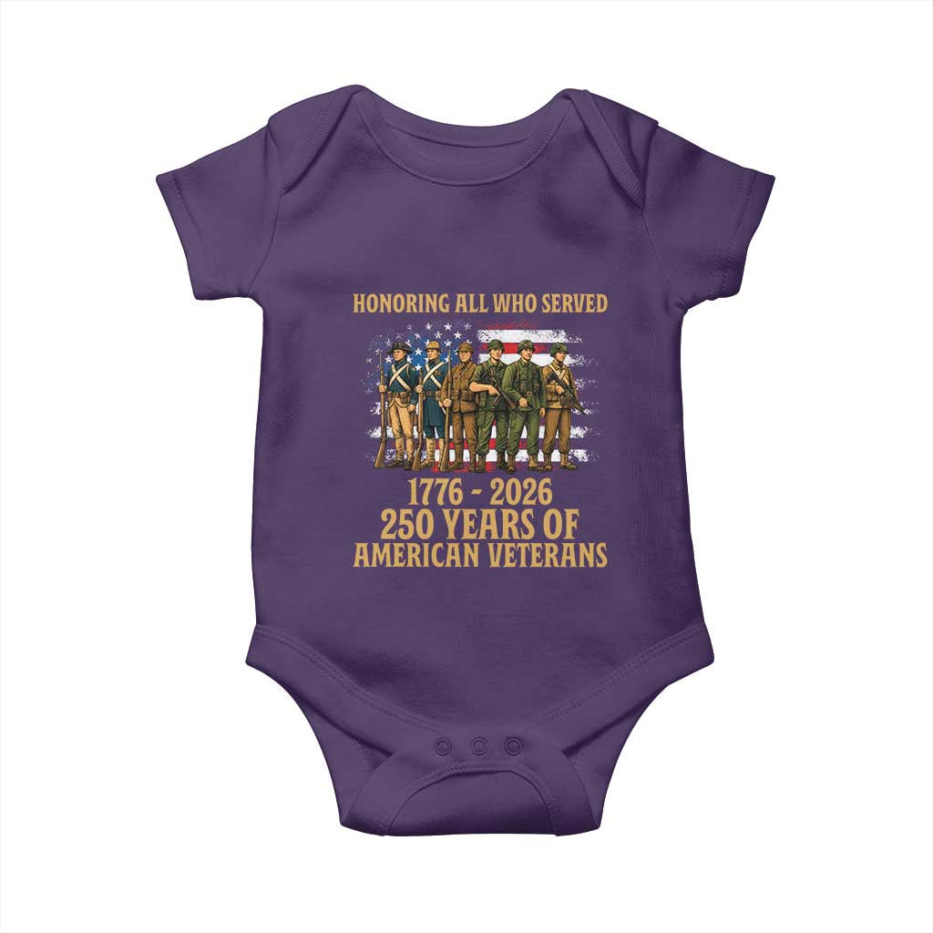 250 Years Anniversary Baby Onesie Patriotic USA Army Us Military