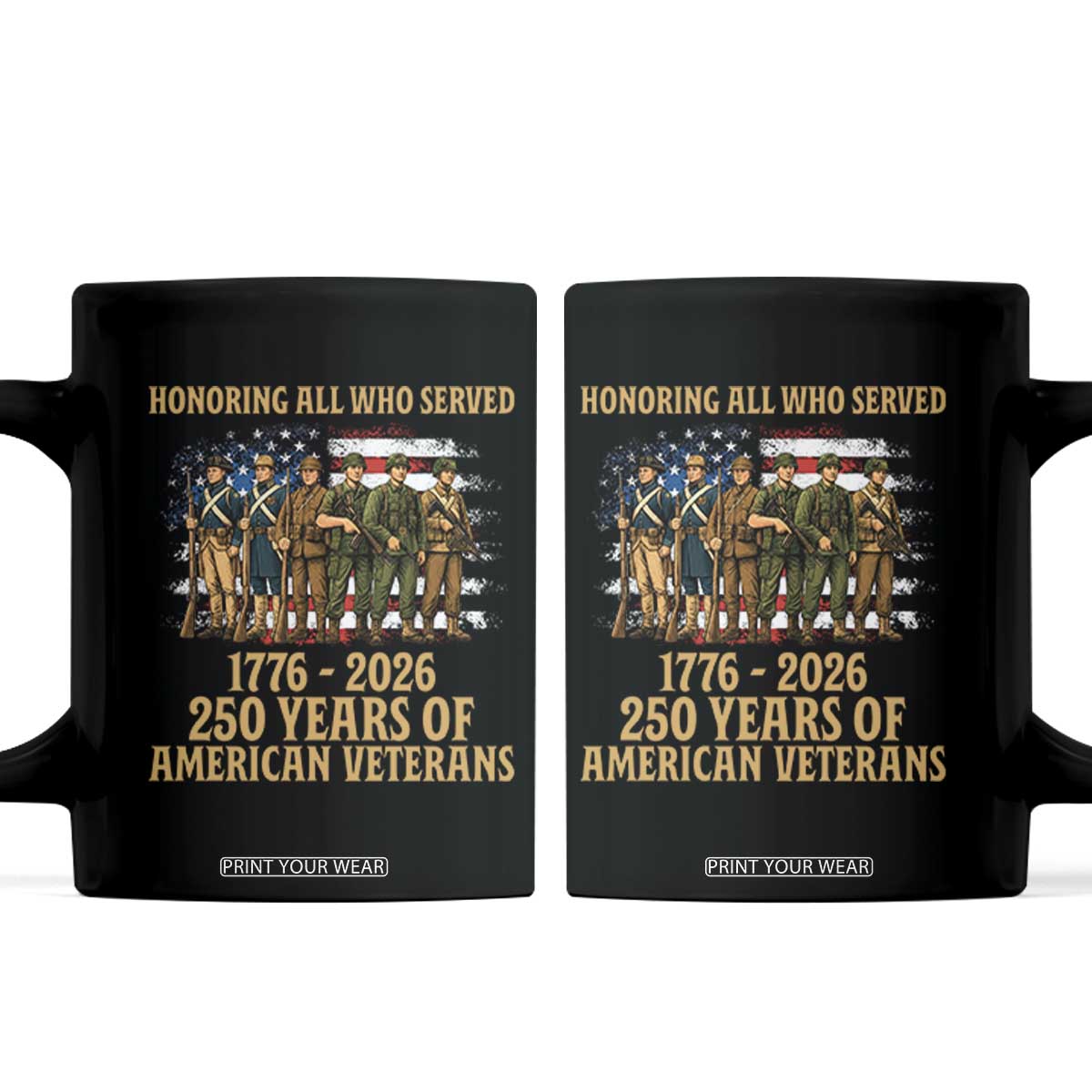 250 Years Anniversary Coffee Mug Patriotic USA Army Us Military