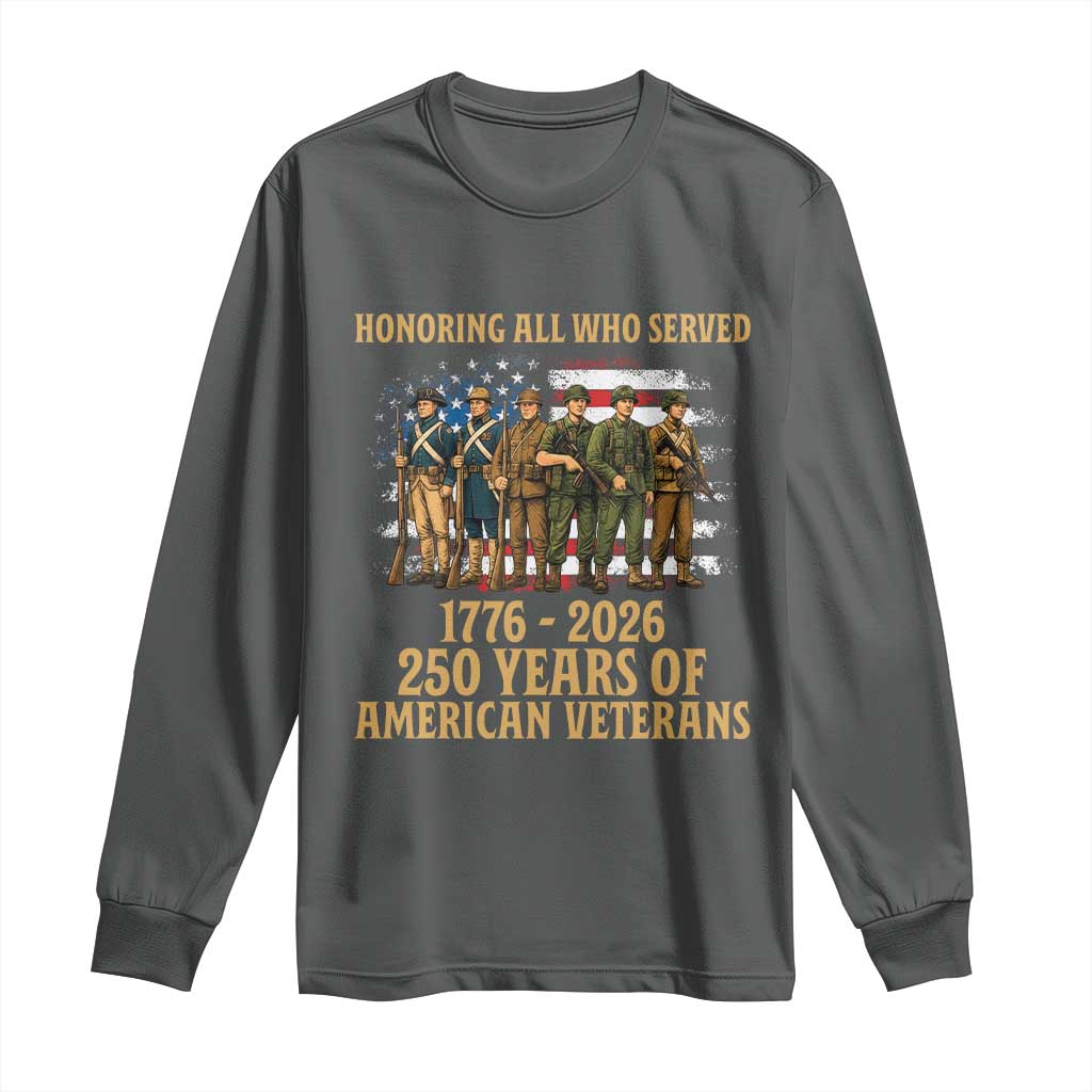 250 Years Anniversary Long Sleeve Shirt Patriotic USA Army Us Military