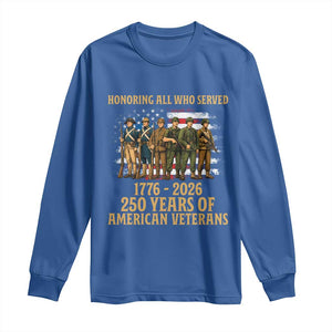 250 Years Anniversary Long Sleeve Shirt Patriotic USA Army Us Military