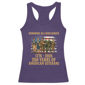 250 Years Anniversary Racerback Tank Top Patriotic USA Army Us Military
