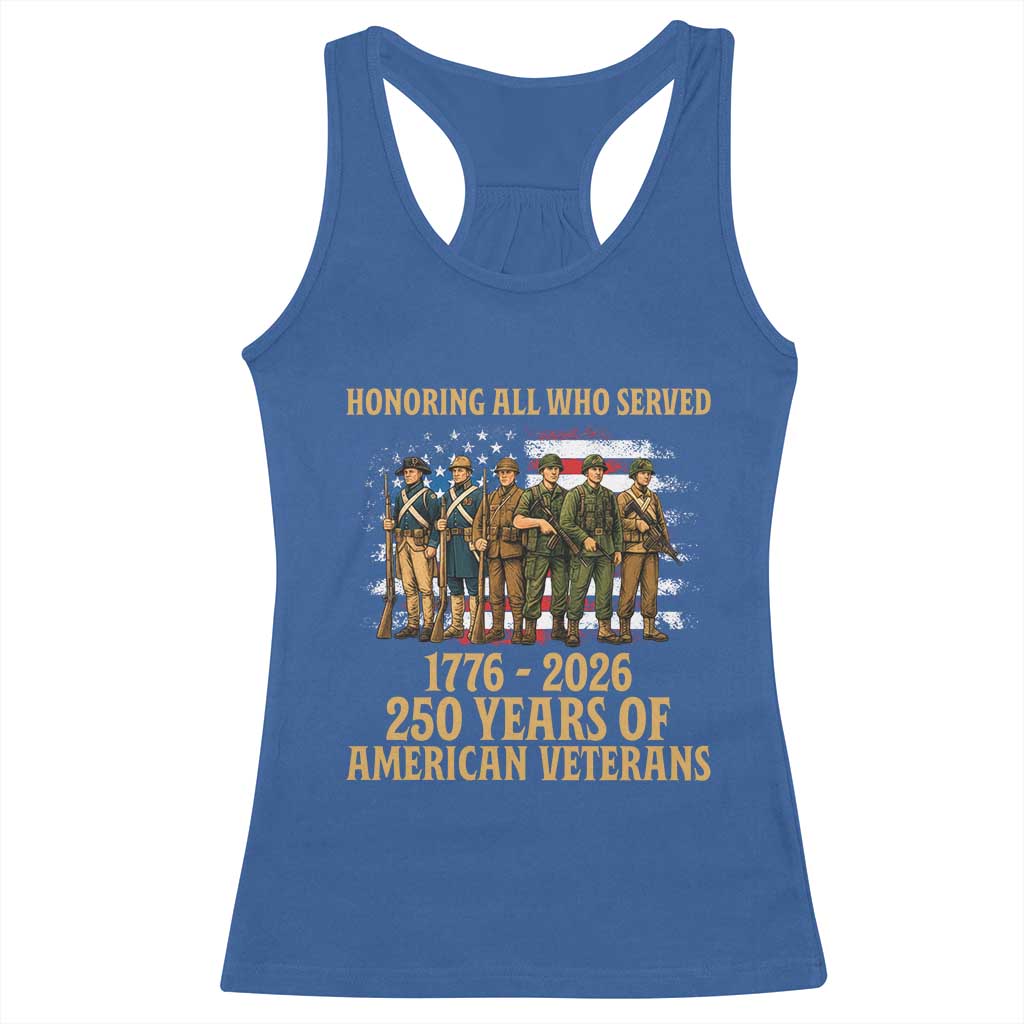 250 Years Anniversary Racerback Tank Top Patriotic USA Army Us Military