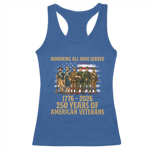 250 Years Anniversary Racerback Tank Top Patriotic USA Army Us Military