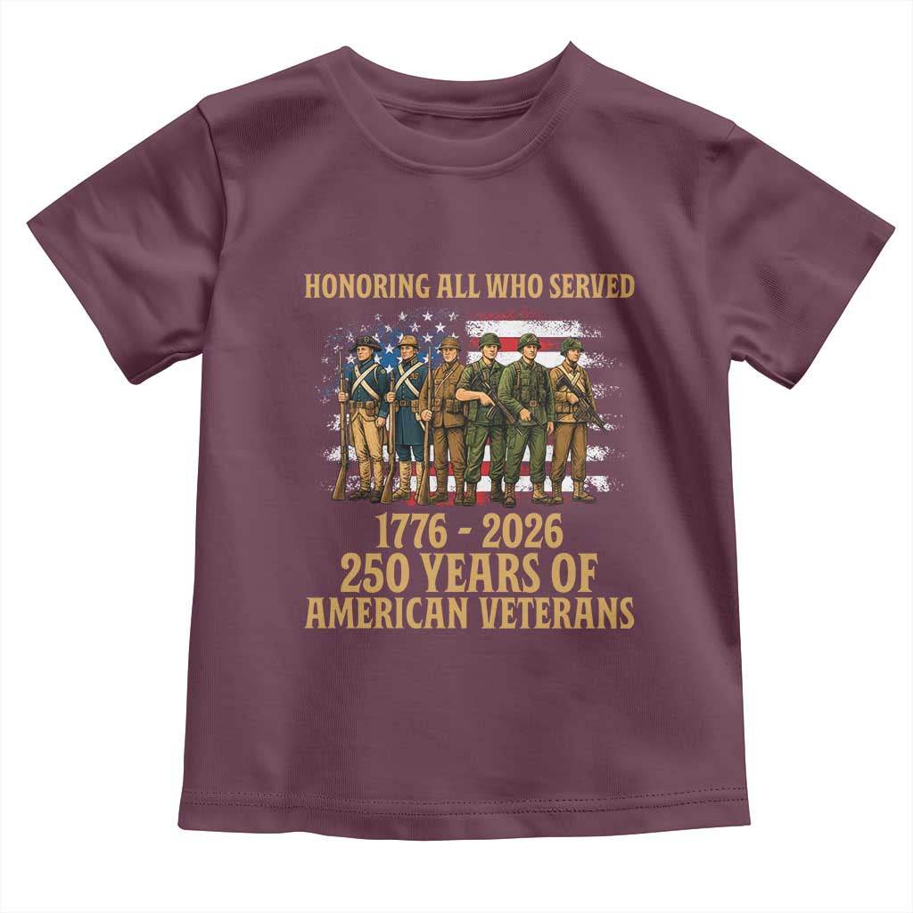 250 Years Anniversary Toddler T Shirt Patriotic USA Army Us Military