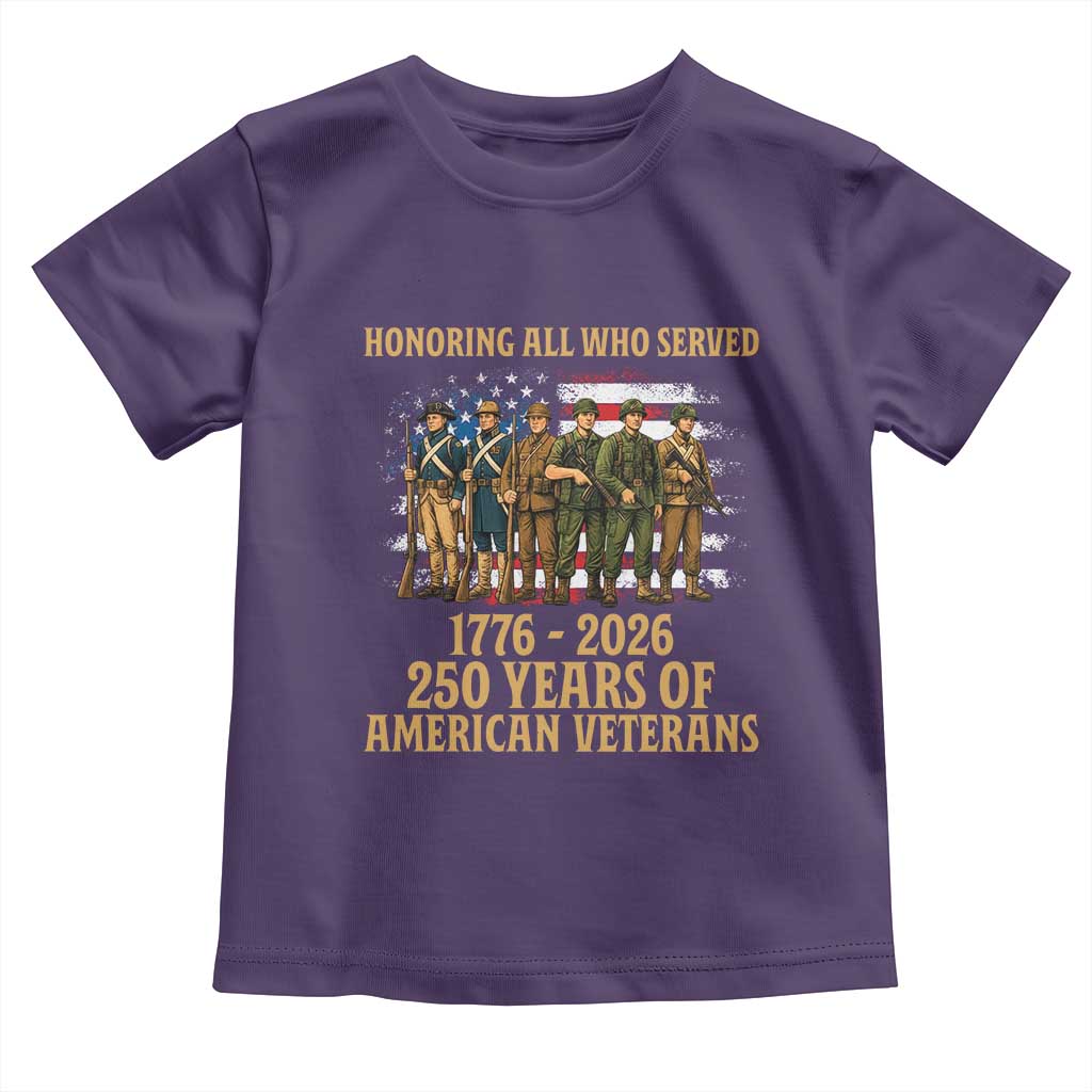 250 Years Anniversary Toddler T Shirt Patriotic USA Army Us Military