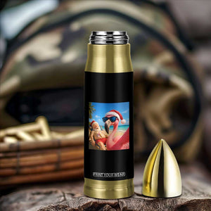 Funny Flamingo Beach Selfie Bullet Tumbler Christmas in July