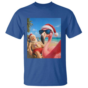 Funny Flamingo Beach Selfie T Shirt Christmas in July