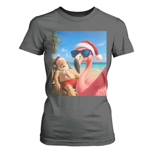 Funny Flamingo Beach Selfie T Shirt For Women Christmas in July