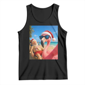 Funny Flamingo Beach Selfie Tank Top Christmas in July