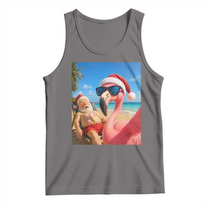 Funny Flamingo Beach Selfie Tank Top Christmas in July
