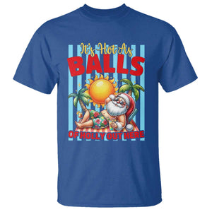 Hawaiian Christmas In July T Shirt It's Hot as Balls of Holly Out Here