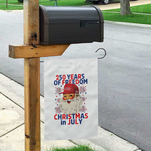 250 Years Of Freedom Garden Flag Funny Santa Christmas in July