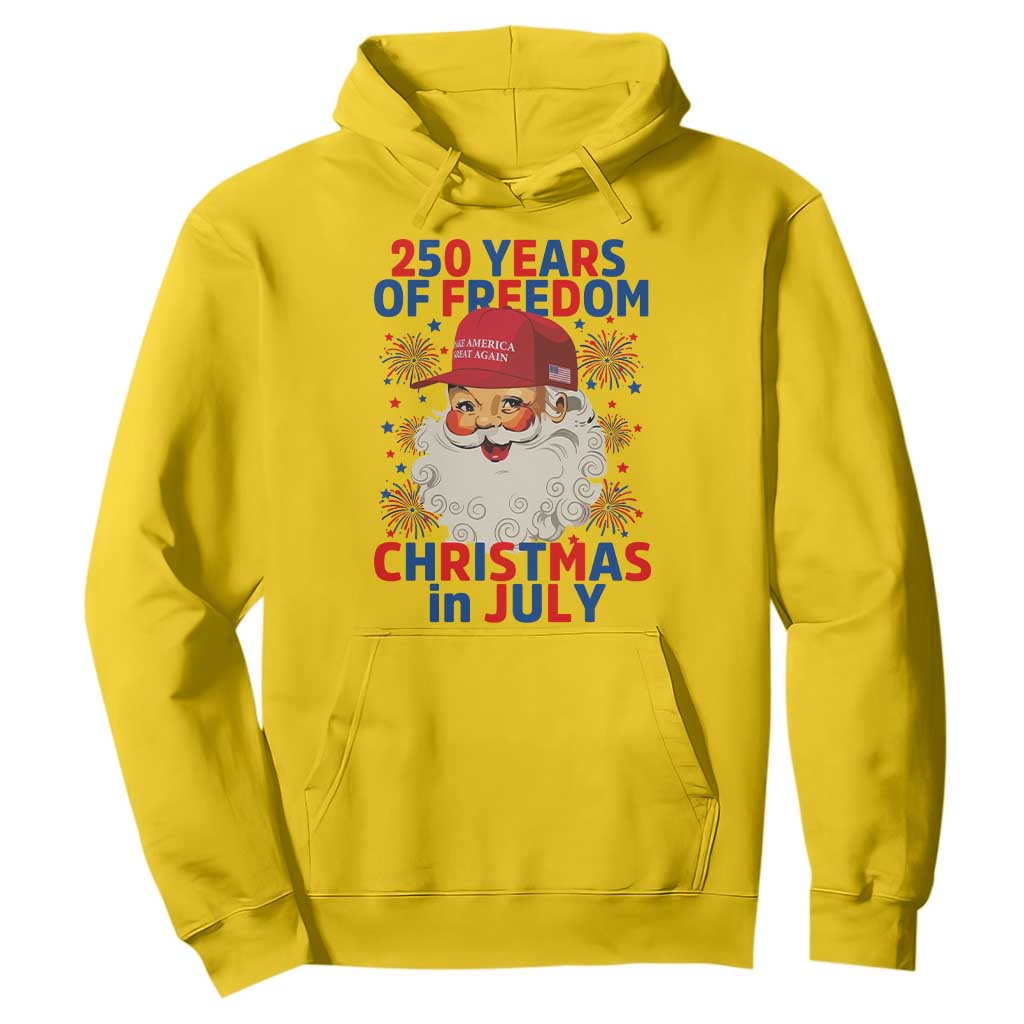 250 Years Of Freedom Hoodie Funny Santa Christmas in July