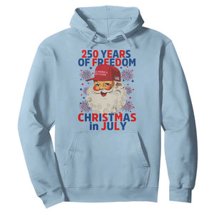 250 Years Of Freedom Hoodie Funny Santa Christmas in July