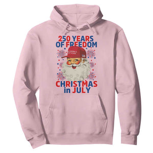 250 Years Of Freedom Hoodie Funny Santa Christmas in July