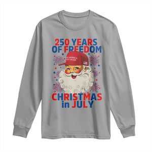 250 Years Of Freedom Long Sleeve Shirt Funny Santa Christmas in July