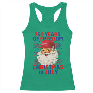 250 Years Of Freedom Racerback Tank Top Funny Santa Christmas in July