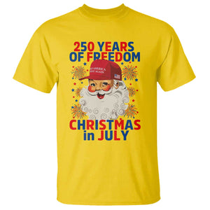 250 Years Of Freedom T Shirt Funny Santa Christmas in July