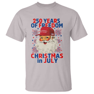 250 Years Of Freedom T Shirt Funny Santa Christmas in July