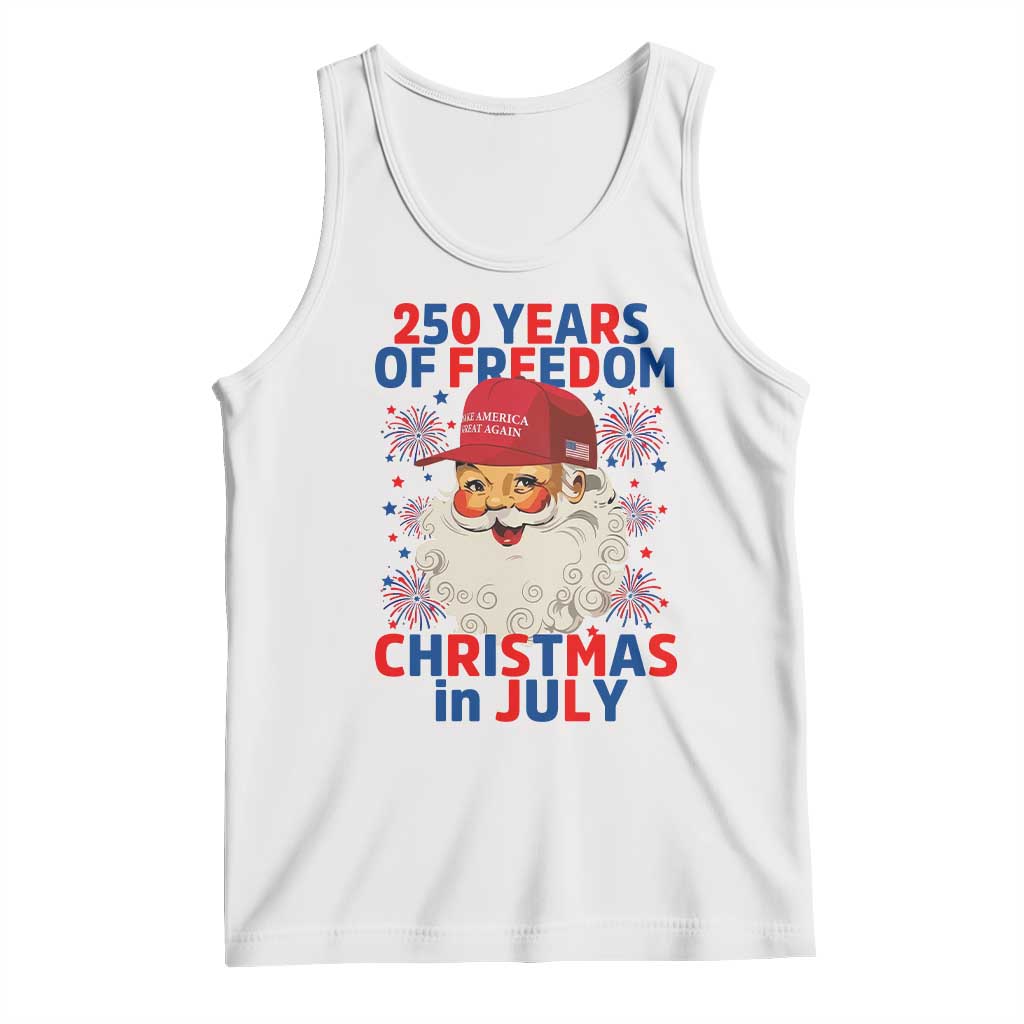 250 Years Of Freedom Tank Top Funny Santa Christmas in July TS14 White Print Your Wear