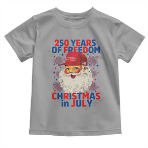 250 Years Of Freedom Toddler T Shirt Funny Santa Christmas in July
