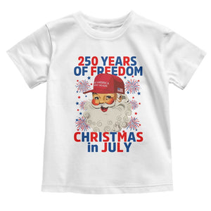 250 Years Of Freedom Toddler T Shirt Funny Santa Christmas in July