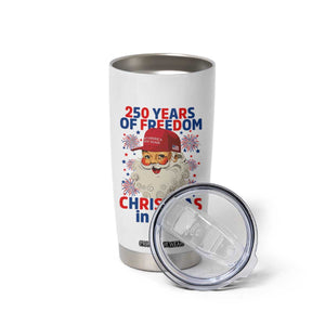 250 Years Of Freedom Tumbler Cup Funny Santa Christmas in July