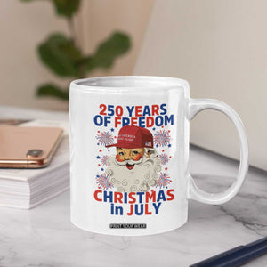 250 Years Of Freedom Coffee Mug Funny Santa Christmas in July