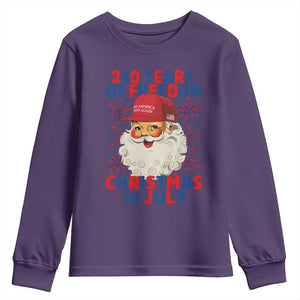 250 Years Of Freedom Youth Sweatshirt Funny Santa Christmas in July