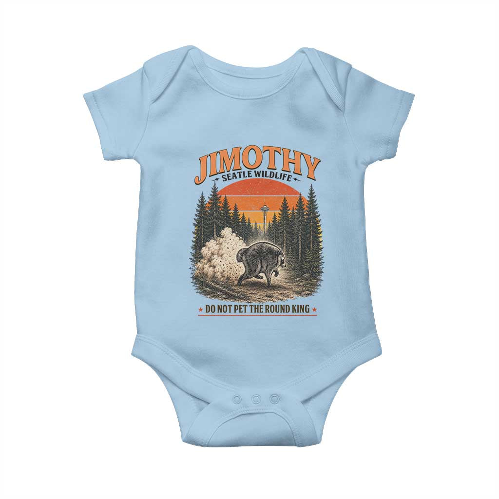 Jimothy Raccoon Seattle Meme Baby Onesie Viral Trash Panda Do Not Pet The Round King