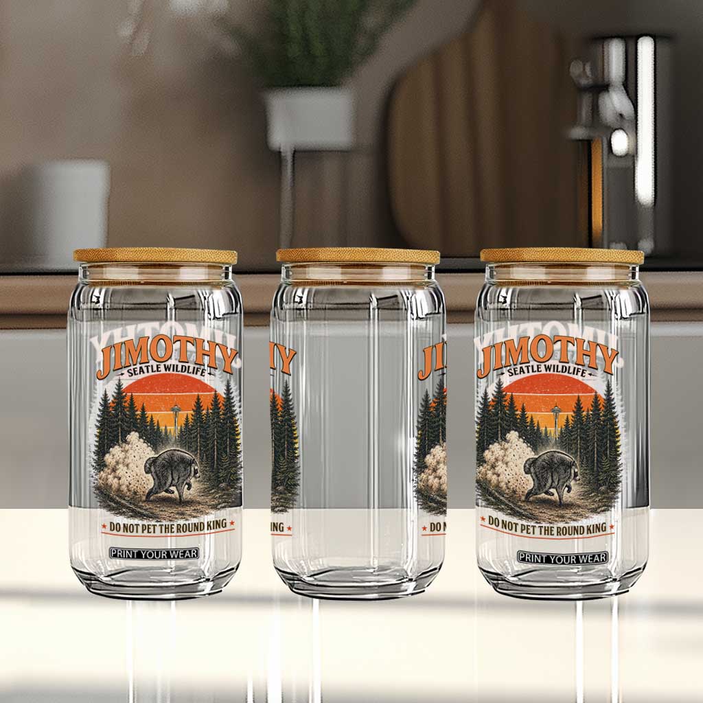 Jimothy Raccoon Seattle Meme Glass Can Viral Trash Panda Do Not Pet The Round King