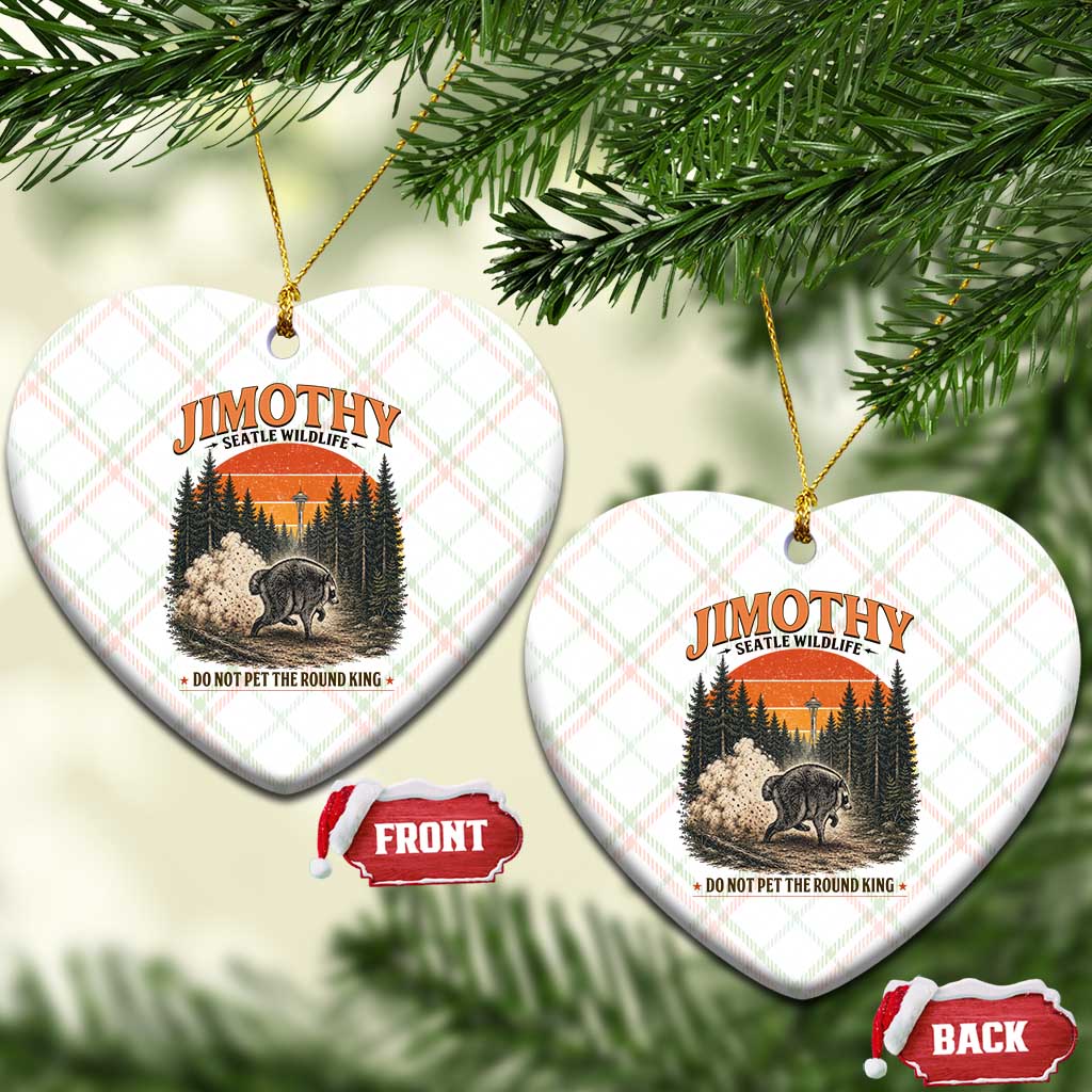 Jimothy Raccoon Seattle Meme Ceramic Ornament Viral Trash Panda Do Not Pet The Round King