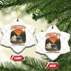 Jimothy Raccoon Seattle Meme Ceramic Ornament Viral Trash Panda Do Not Pet The Round King