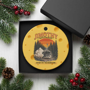 Jimothy Raccoon Seattle Meme Ceramic Ornament Viral Trash Panda Do Not Pet The Round King