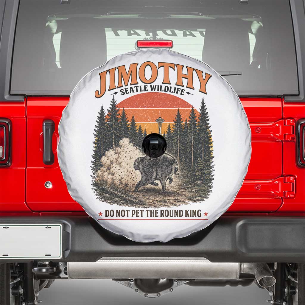 Jimothy Raccoon Seattle Meme Spare Tire Cover Viral Trash Panda Do Not Pet The Round King