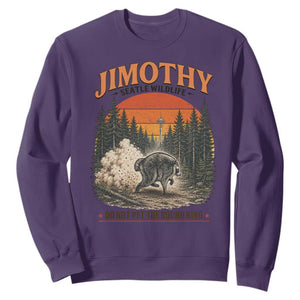 Jimothy Raccoon Seattle Meme Sweatshirt Viral Trash Panda Do Not Pet The Round King