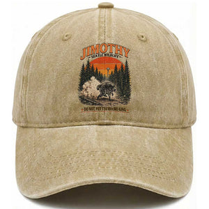 Jimothy Raccoon Seattle Meme Washed Cotton Baseball Cap Viral Trash Panda Do Not Pet The Round King