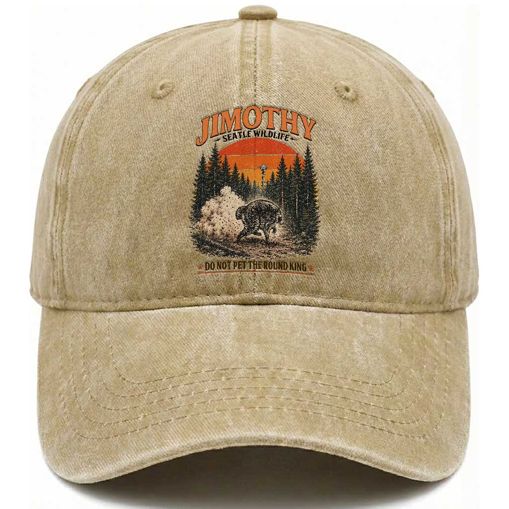 Jimothy Raccoon Seattle Meme Washed Cotton Baseball Cap Viral Trash Panda Do Not Pet The Round King TS14 Print Your Wear
