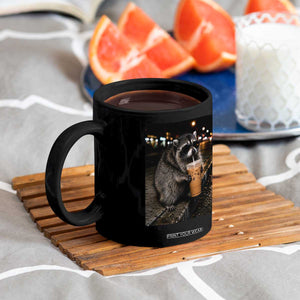 Jimothy Raccoon Seattle Drinking Iced Coffee Meme Coffee Mug Viral Trash Panda Seattle Animal Meme